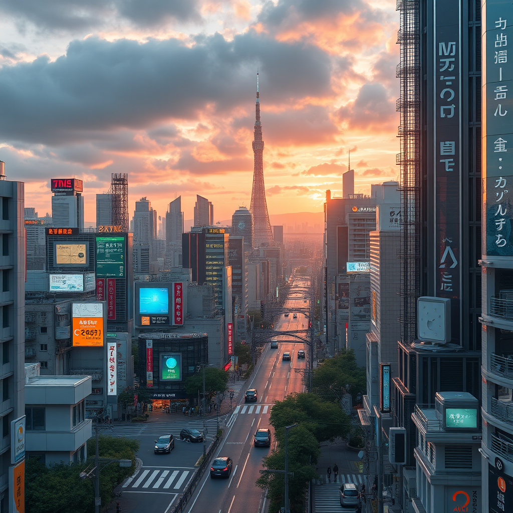 Futuristic Japanese cityscape with AI-powered smart city infrastructure, advanced robotics integration, and emerging technology displays showcasing the next generation of artificial intelligence innovations in urban Tokyo environment